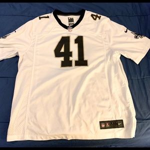 NFL Nike On Field Alvin Kamara #41 New Orleans Saints Jersey White Men's 2XL